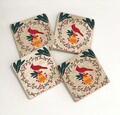Set suporturi de pahare, Hermia, 366TYR1213, 10 x 10 x 1 cm, 4 piese, Multicolor