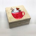 Set suporturi de pahare, Hermia, 366TYR1214, 10 x 10 x 1 cm, 4 piese, Multicolor