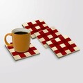 Set suporturi de pahare, Hermia, 366TYR1222, 10 x 10 x 1 cm, 4 piese, Multicolor