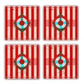 Set suporturi de pahare, Hermia, 366TYR1124, Multicolor