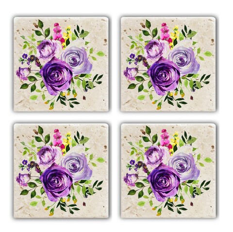 Set suporturi de pahare, Hermia, 366TYR1138, Multicolor