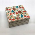 Set suporturi de pahare, Hermia, 366TYR1224, 10 x 10 x 1 cm, 4 piese, Multicolor