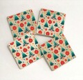 Set suporturi de pahare, Hermia, 366TYR1225, 10 x 10 x 1 cm, 4 piese, Multicolor