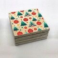 Set suporturi de pahare, Hermia, 366TYR1225, 10 x 10 x 1 cm, 4 piese, Multicolor
