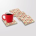 Set suporturi de pahare, Hermia, 366TYR1226, 10 x 10 x 1 cm, 4 piese, Multicolor