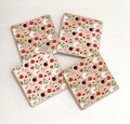Set suporturi de pahare, Hermia, 366TYR1226, 10 x 10 x 1 cm, 4 piese, Multicolor