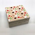 Set suporturi de pahare, Hermia, 366TYR1226, 10 x 10 x 1 cm, 4 piese, Multicolor