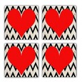 Set suporturi de pahare, Hermia, 366TYR1155, Multicolor