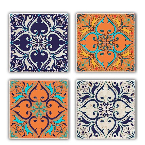Set suporturi de pahare, Hermia, 366TYR1161, Multicolor