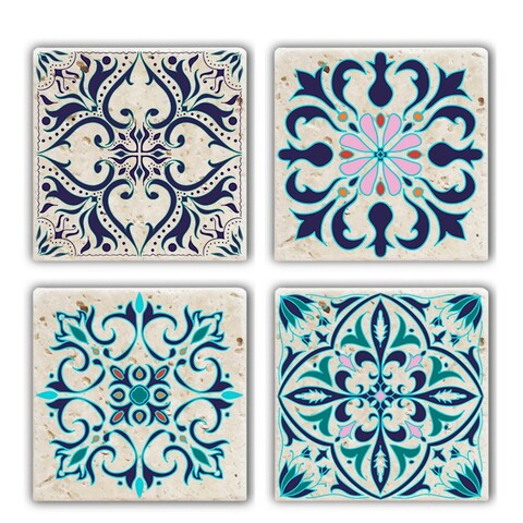 Set suporturi de pahare, Hermia, 366TYR1162, Multicolor