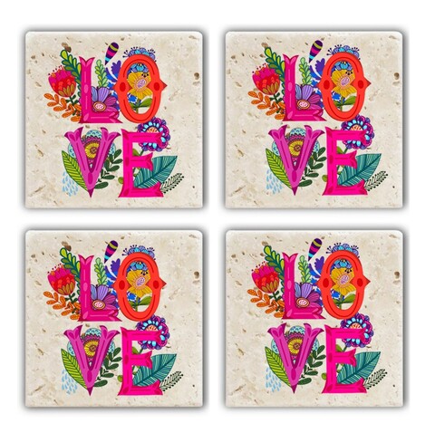 Set suporturi de pahare, Hermia, 366TYR1189, Multicolor