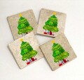 Set suporturi de pahare, Hermia, 366TYR1228, 10 x 10 x 1 cm, 4 piese, Multicolor
