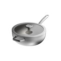 Tigaie wok cu capac BergHOFF, Leo Graphite, Ø28 cm, 4.9 L, inox, gri
