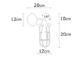Aplica de perete, Alby, 525NOR3175, Metal, Negru