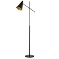 Lampadar, Opviq, 301AUR1711, Metal, Negru/Bronz