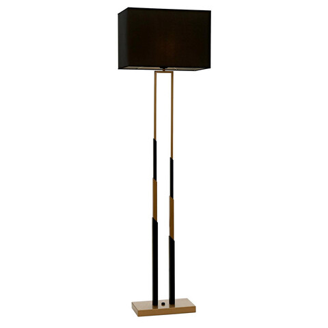 Lampadar, Opviq, 301AUR1717, Metal, Negru / Vintage