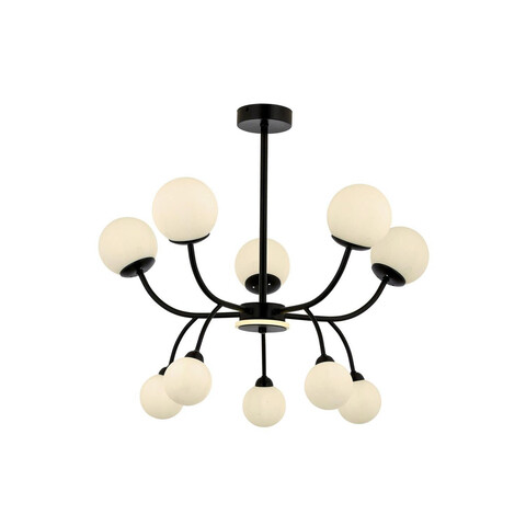 Lustra, Opviq, 301AUR1336, Metal, Negru / Crem