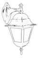 Lampa de exterior, Avonni, 685AVN1188, Plastic ABS, Alb/Negru