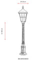 Lampadar de exterior, Avonni, 685AVN1219, Plastic ABS, Maro
