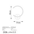 Aplica de perete, Opviq, 119FRS1108, Auriu