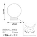 Lampa de masa, Opviq, 119FRS1406, Alb