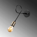 Aplica de perete, Fulgor, 942FLG2131, Metal, Negru/Maro antic