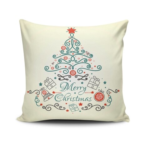 Perna decorativa, Christmas NOELKRLNT-35, 43x43 cm, policoton, multicolor