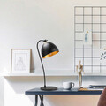 Lampa de masa, Fulgor, 942FLG1825, Metal, Negru/Auriu