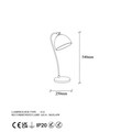Lampa de masa, Fulgor, 942FLG1825, Metal, Negru/Auriu