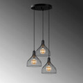 Lustra, Fulgor, 942FLG1410, Metal, Negru/Maro antic