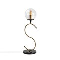 Lampa de masa, Fulgor, 942FLG1858, Metal, Negru/Maro antic