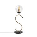 Lampa de masa, Fulgor, 942FLG1858, Metal, Negru/Maro antic