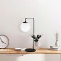 Lampa de masa, Fulgor, 942FLG1344, Metal, Alb/Negru