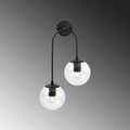 Aplica de perete, Fulgor, 942FLG2117, Metal, Negru