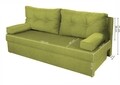 Canapea extensibila Alfi 192x80x77 cm cu lada de depozitare, Lime