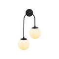 Aplica de perete, Fulgor, 942FLG2118, Metal, Alb/Negru