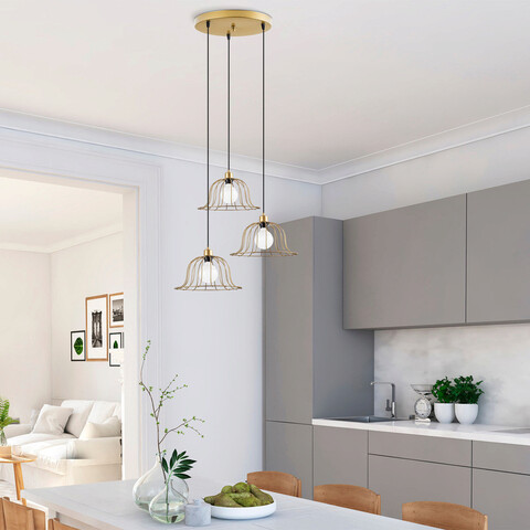 Lustra, Opviq, 942FLG1408, Auriu