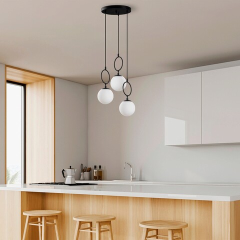 Lustra, Fulgor, 942FLG1653, Metal, Negru