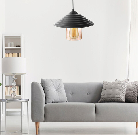Lustra, Opviq, 390FLH1581, Negru / Miere