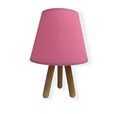 Lampa de masa, FullHouse, 390FLH1711, Lemn, Roz / Natural