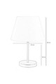 Lampa de masa, FullHouse, 390FLH1703, Metal, Bej / Argintiu