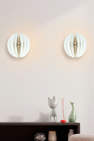 Aplica de perete, FullHouse, 390FLH2114, Half Sphere Sconce  , Alb