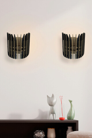 Aplica de perete, FullHouse, 390FLH2130, MDF  , Negru