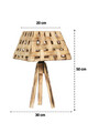 Lampa de masa, FullHouse, 390FLH1765, Lemn de pin, Natural / Ars