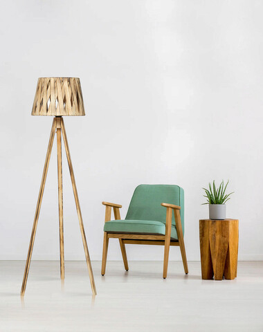 Lampadar, FullHouse, 390FLH1154, Lemn de pin, Natural / Ars