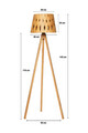 Lampadar, FullHouse, 390FLH1153, Lemn de pin, Natural / Teak