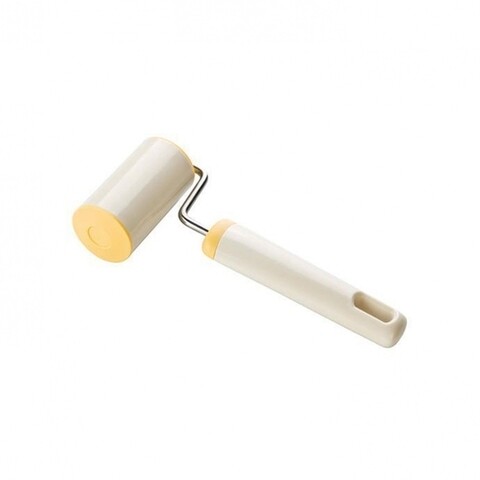 Rola pentru intins aluatul Delicia, Tescoma, 18 x 7 cm, plastic/nailon, bej/galben