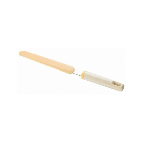 Spatula pentru crema Delicia, Tescoma, 32 x 3 cm, plastic/nailon/inox, bej/galben