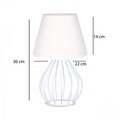 Lampa de masa, Insignio, 780SGN1930, PVC, Crem