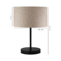 Lampa de masa, Insignio, 780SGN2572, Metal, Bej/Negru